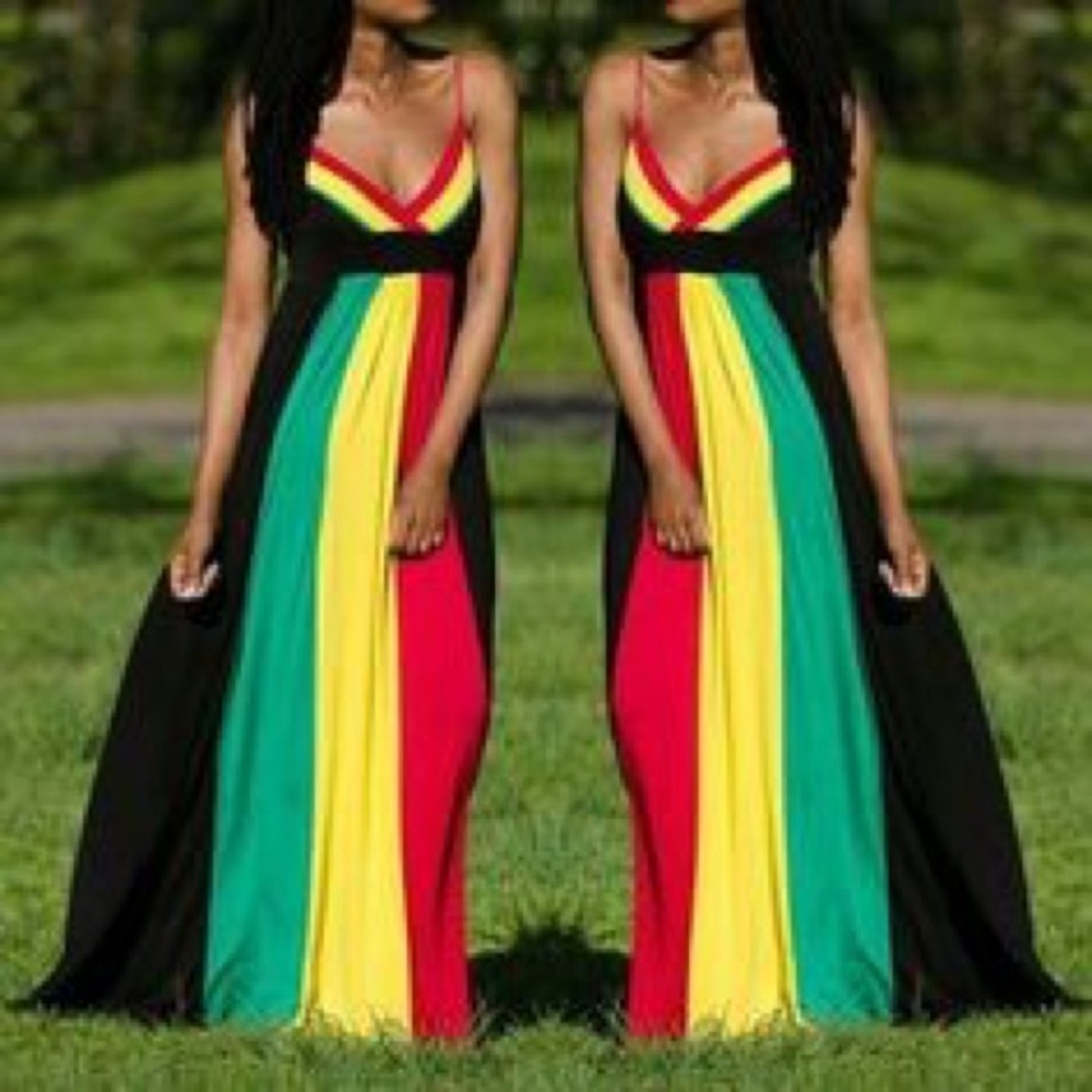 Rasta colors dress